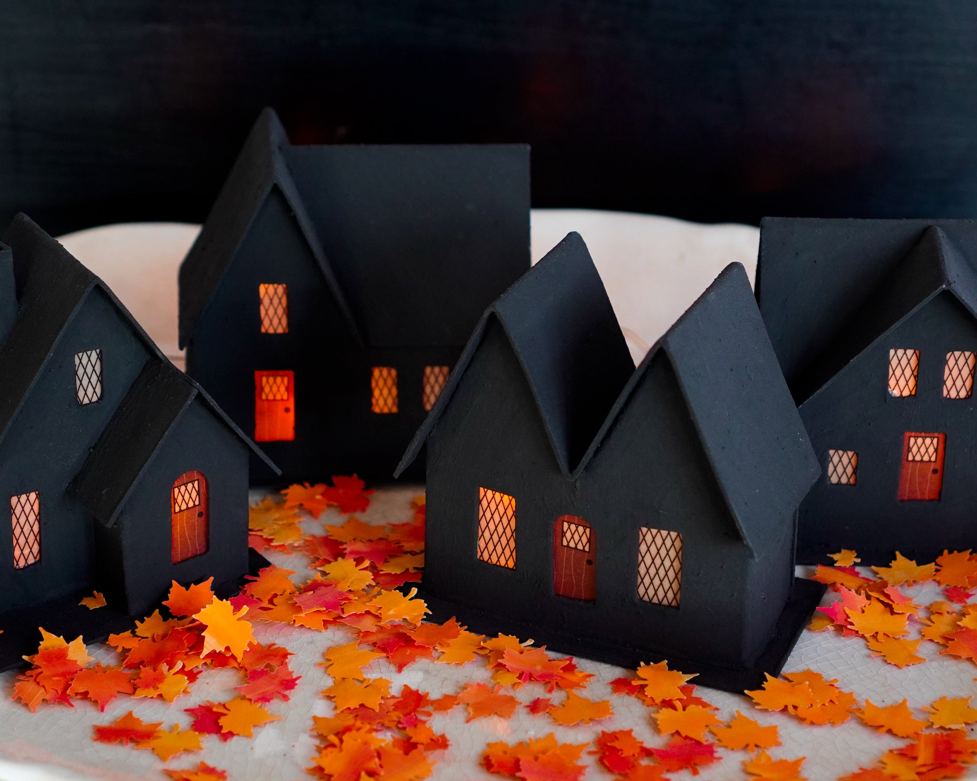 Let's Make a Halloween Village! DIY Putz Houses