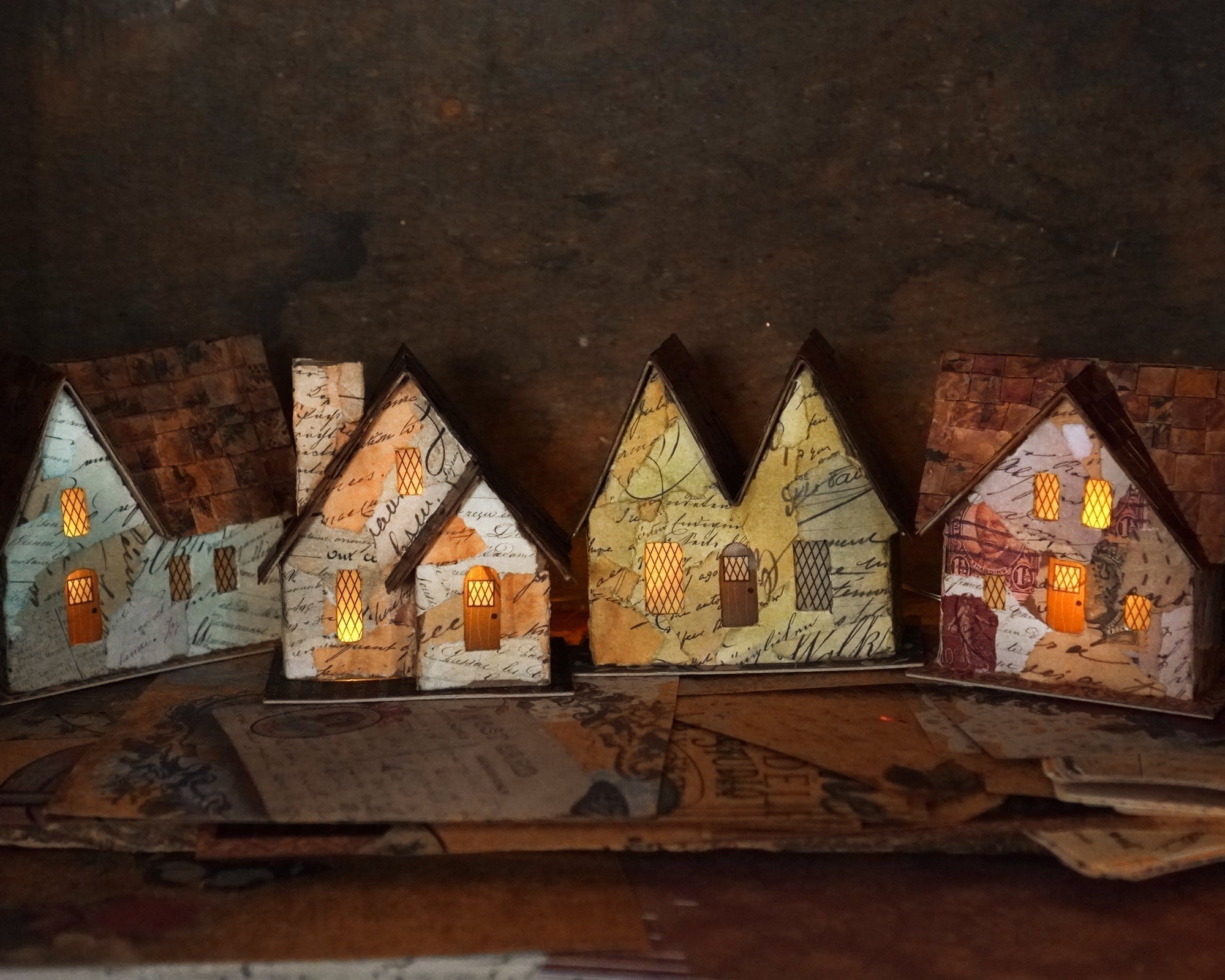 Scrapbook Paper Houses