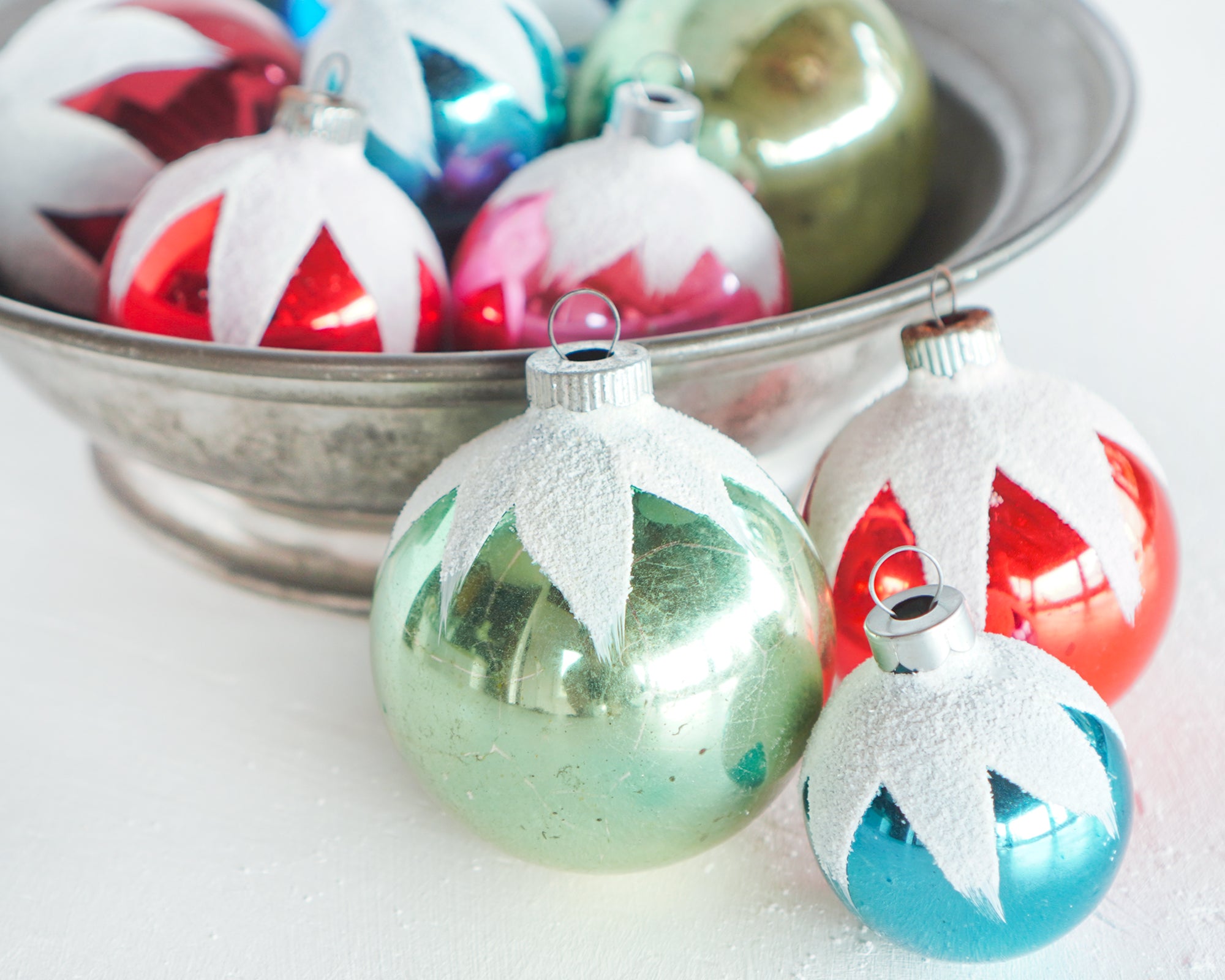 Vintage 2024 Christmas Glass Ornaments