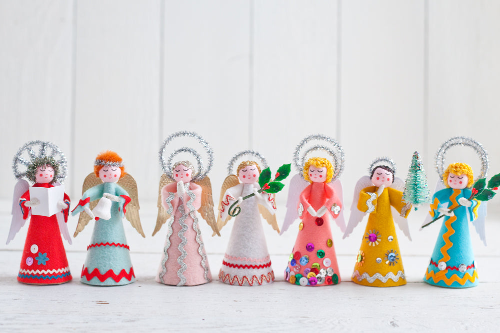 Retro Felt Angels - DIY Vintage Style Christmas Craft