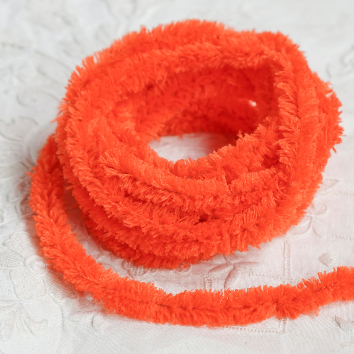 Wired White Yarn Trim - Fluffy Yarn Fur Craft Cord, 3 Yds.