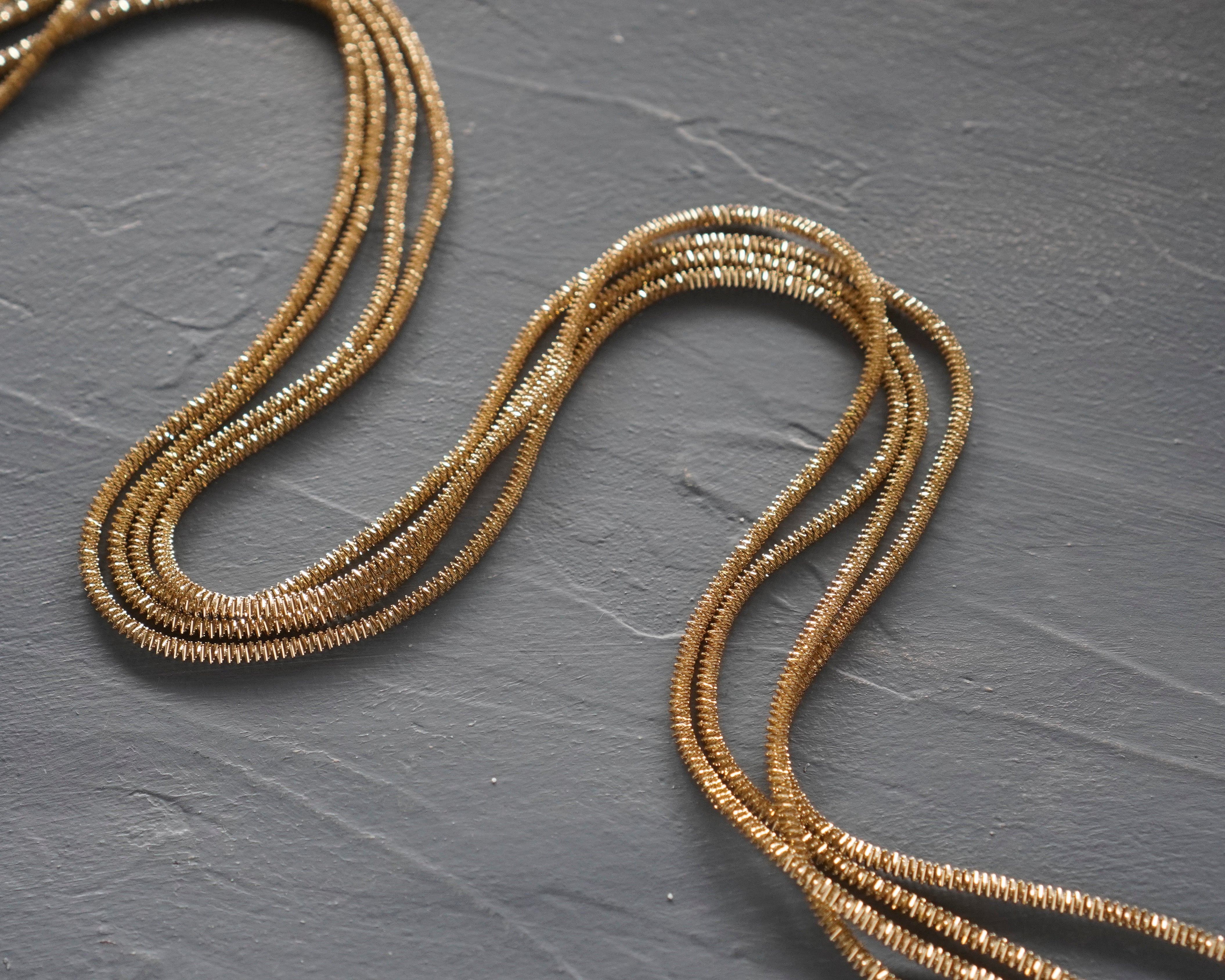 German Crinkle Wire - Gold Spiral Stretch Wire Trim, 4 Strands