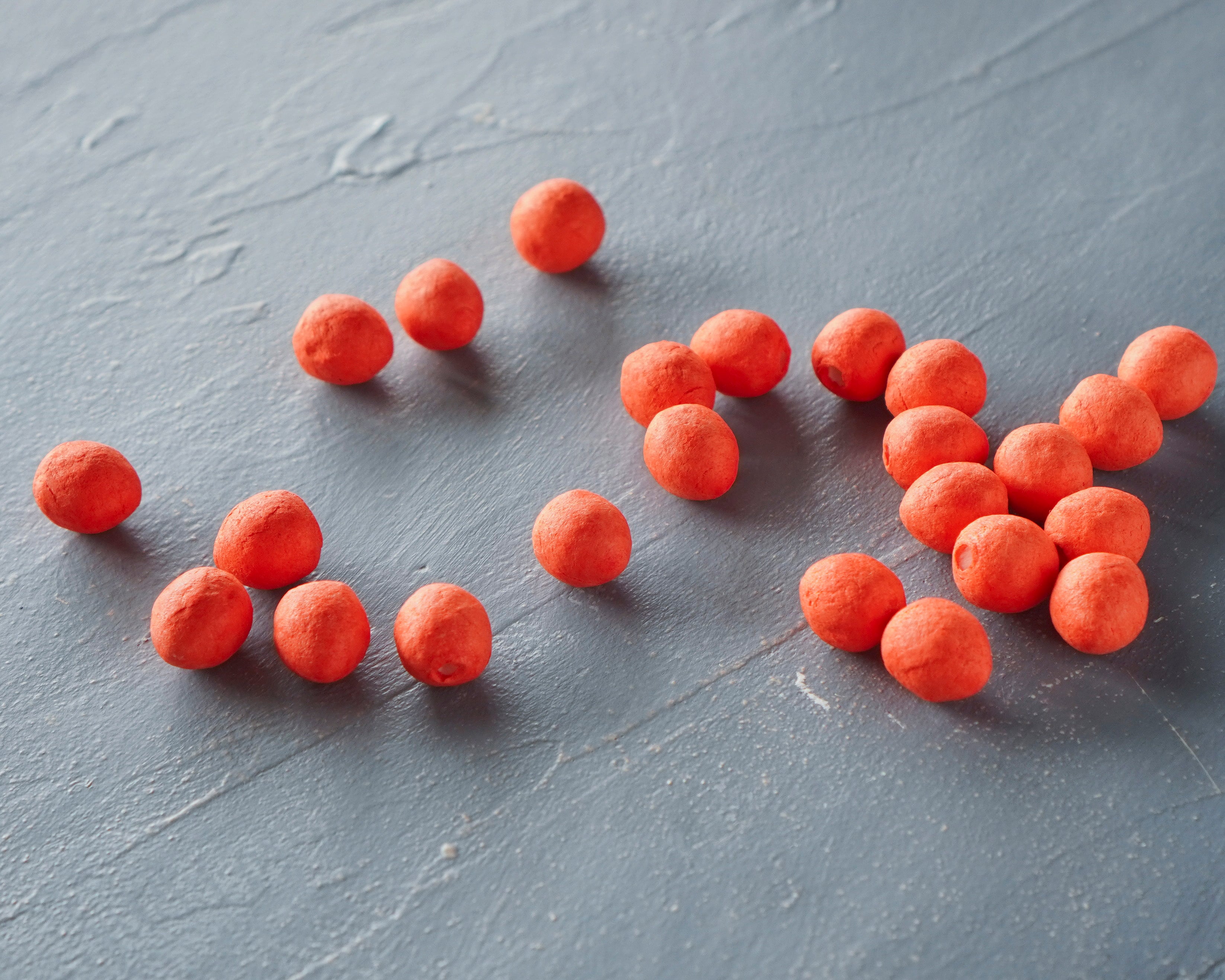 Elf Feet - Orange Tinted Spun Cotton Eggs 12x10mm, 24 Pcs.