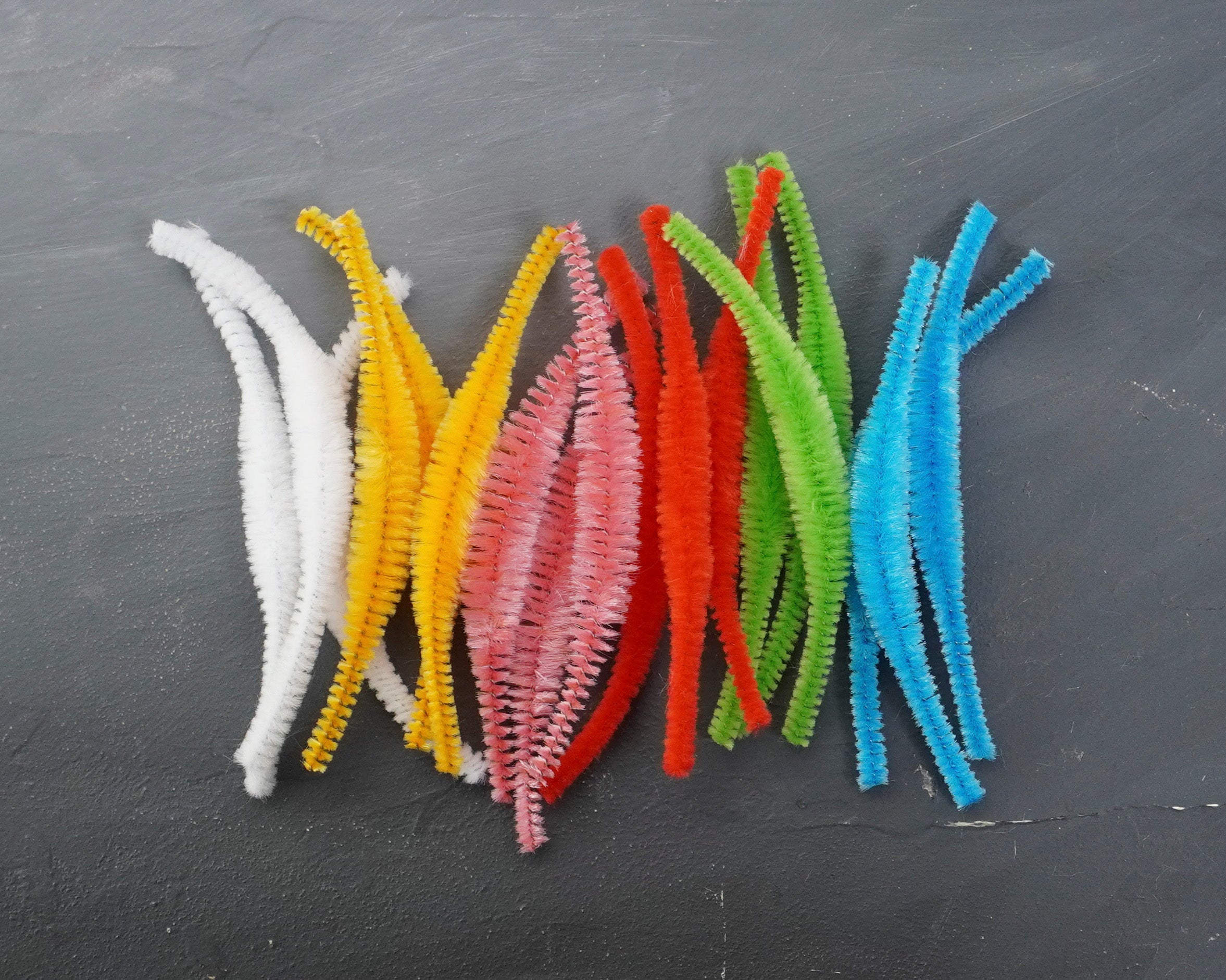 Bump Chenille Segments - Assorted Color Pipe Cleaners, 18 Pcs.