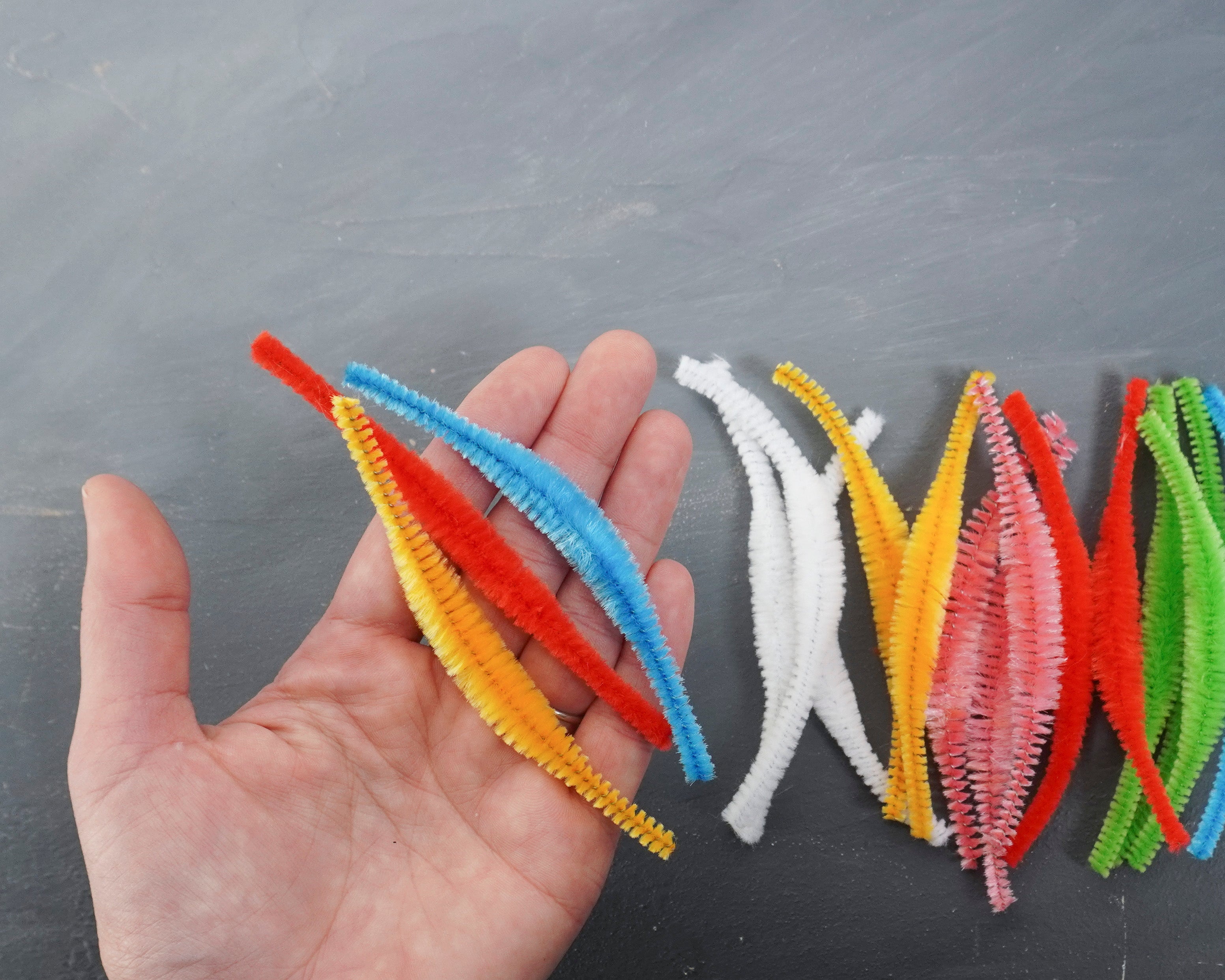 Bump Chenille Segments - Assorted Color Pipe Cleaners, 18 Pcs.