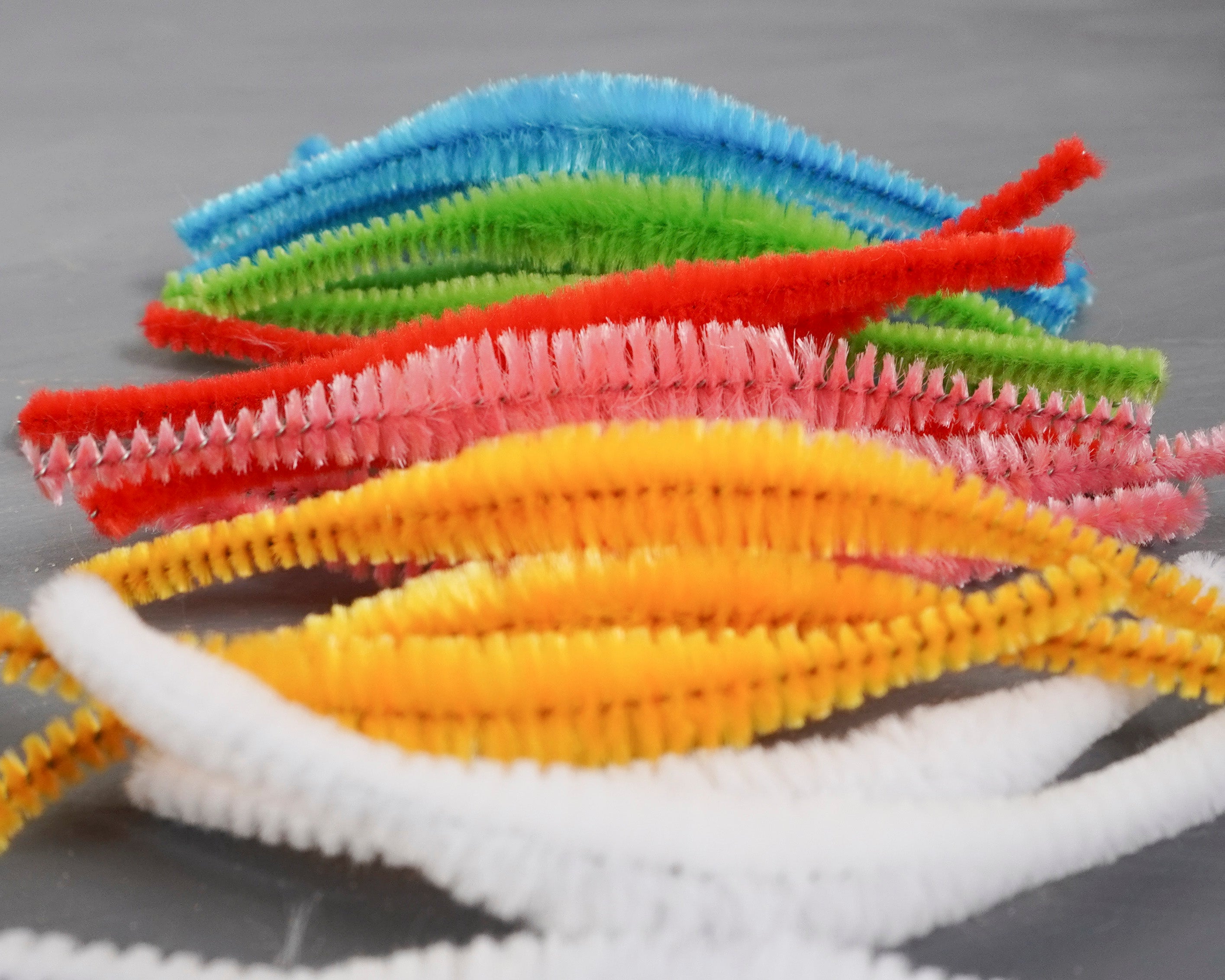 Bump Chenille Segments - Assorted Color Pipe Cleaners, 18 Pcs.