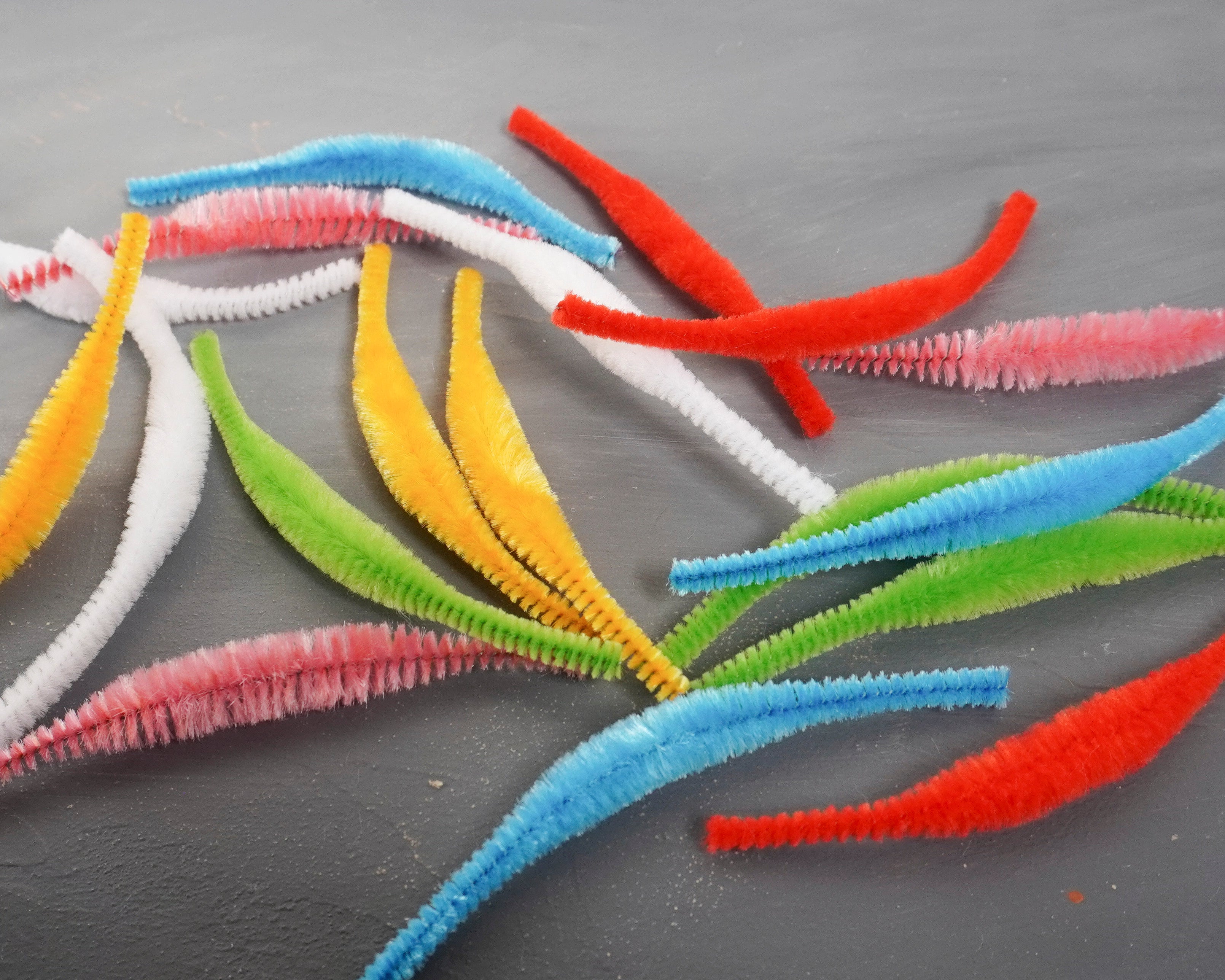 Bump Chenille Segments - Assorted Color Pipe Cleaners, 18 Pcs.