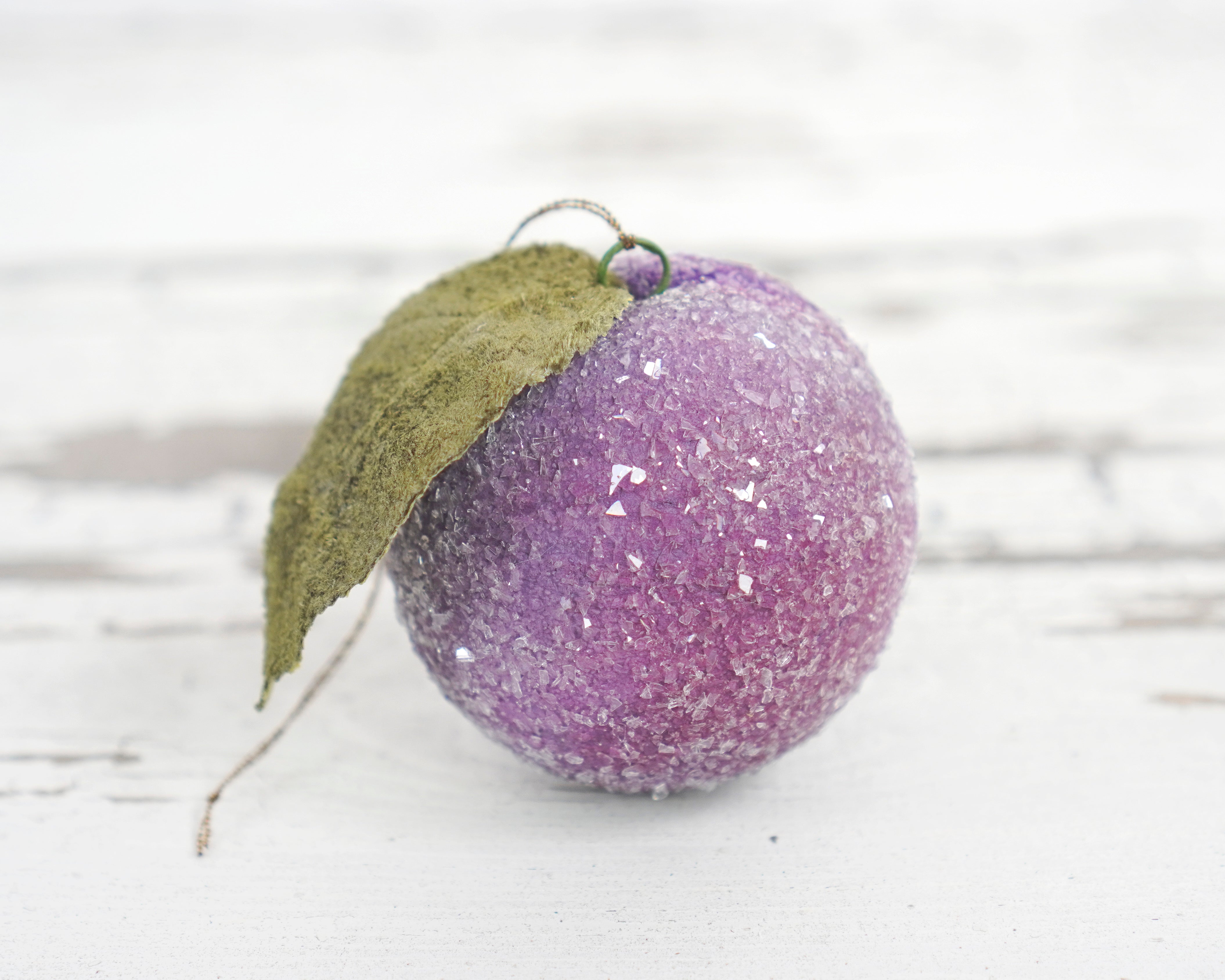 Spun Cotton Sugar Plum Christmas Ornament