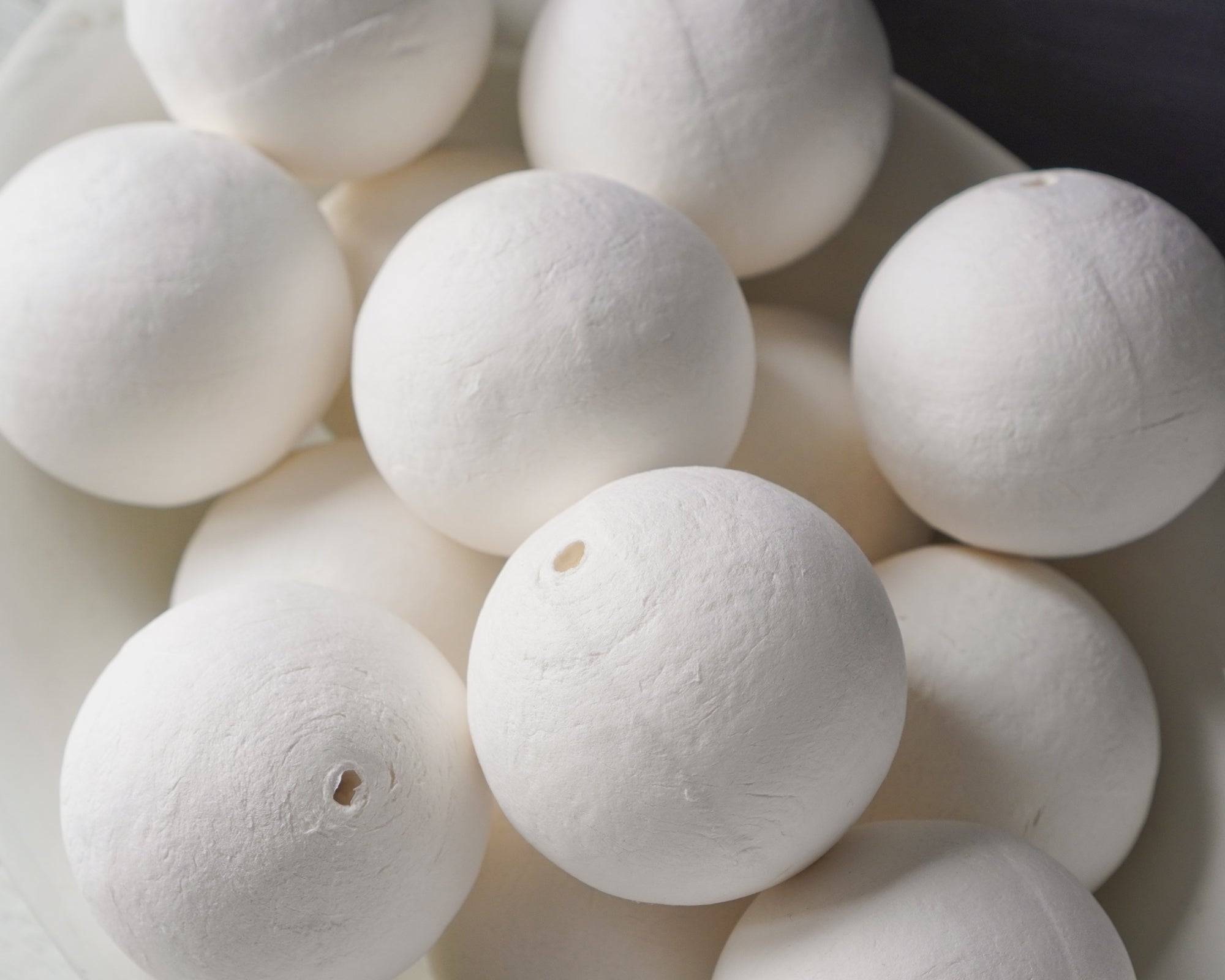 60mm Spun Cotton Balls - Large Round Craft Shapes, 6 Pcs.