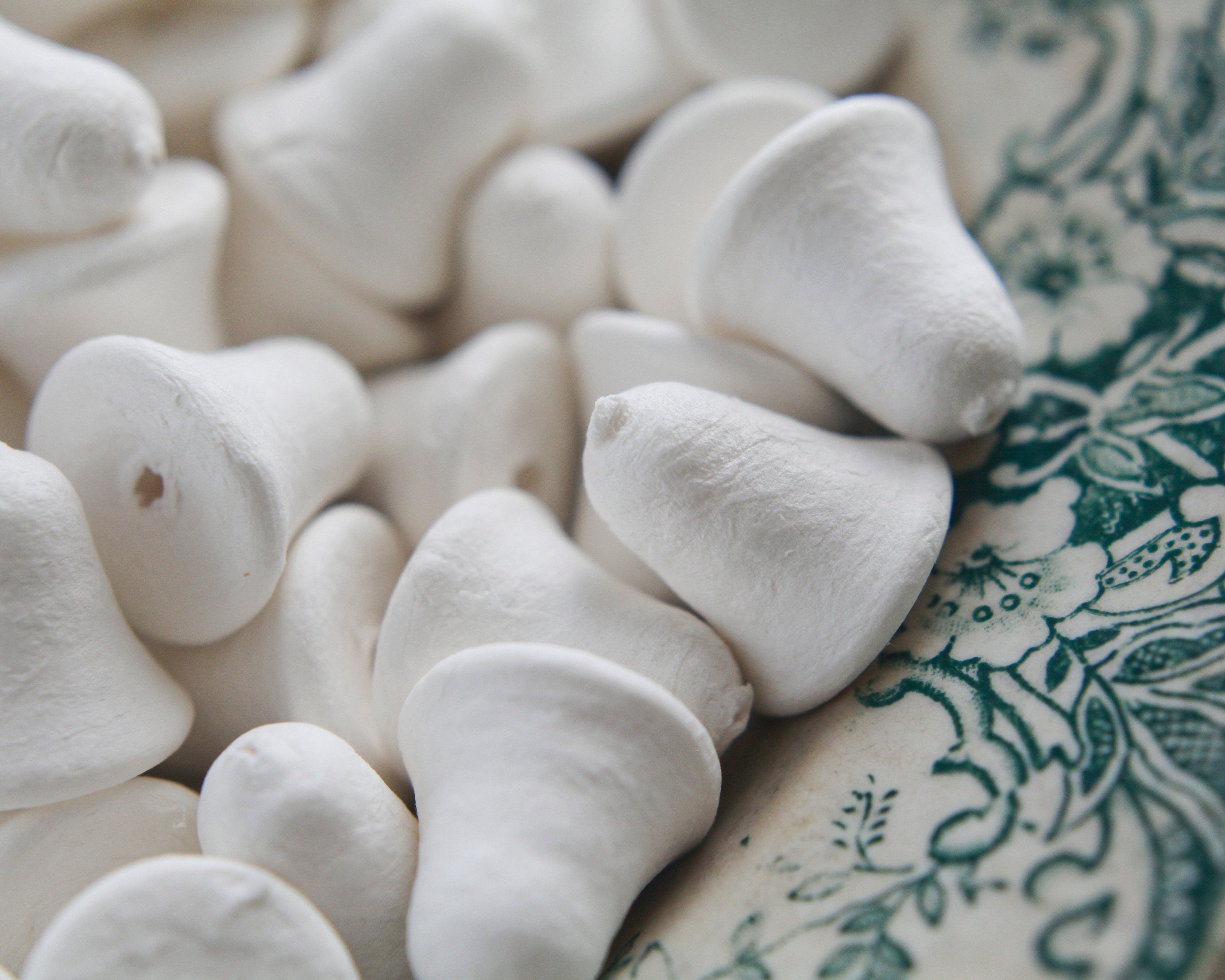 Small Spun Cotton Bells - 24mm Vintage-Style Craft Shapes, 24 Pcs.